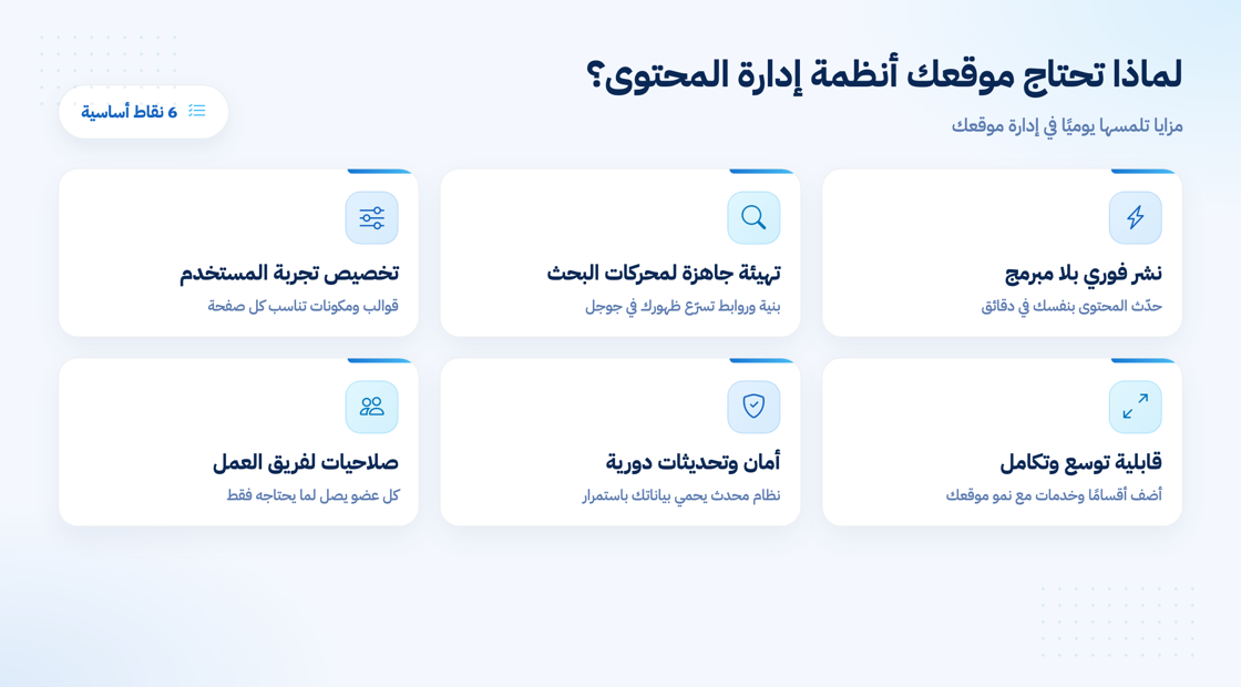 مزايا أنظمة إدارة المحتوى الرقمي للمواقع