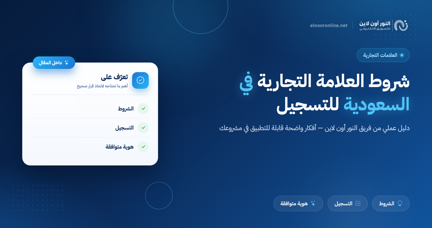 أهم شروط العلامة التجارية في السعودية لتجنب الرفض