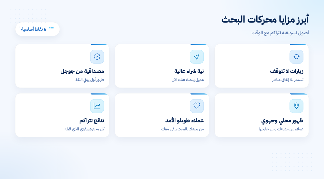 أبرز مزايا محركات البحث لمشروعك
