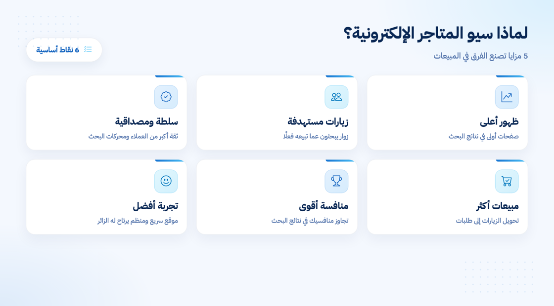 مزايا تحسين محركات البحث للمتاجر الإلكترونية