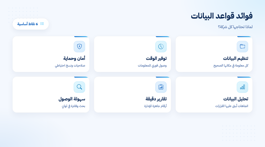فوائد استخدام قواعد البيانات للشركات
