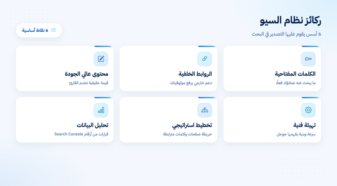 ركائز نظام السيو الذي يجلب زوارًا مستهدفين