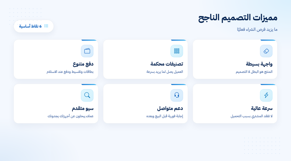 مميزات تصميم متجر الإلكترونيات المحترف