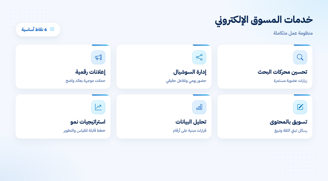 الخدمات التي يقدمها المسوق الإلكتروني بالرياض