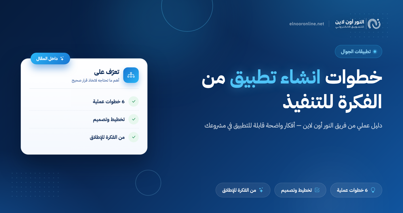 تعرف على أهم خطوات انشاء تطبيق من الفكرة إلى التنفيذ