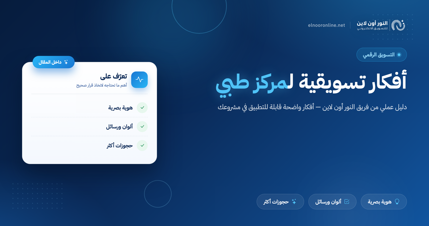 افكار تسويقية لمركز طبي لنتائج قوية ومضمونة في 2026