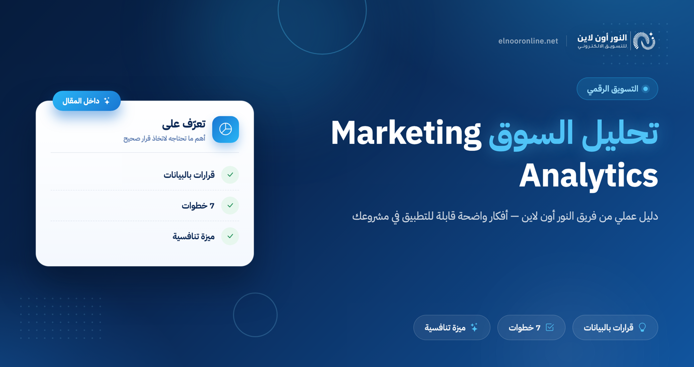 أهم 7 خطوات تحليل السوق - Marketing Analytics في 2026!