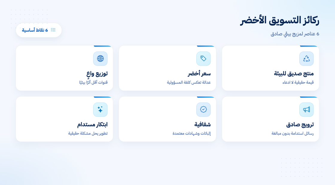 ركائز التسويق الأخضر الصديق للبيئة
