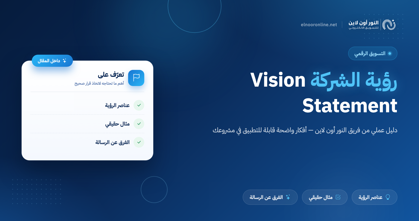 أفضل 3 استراتيجيات لتعزيز رؤية الشركة - Vision Statement!