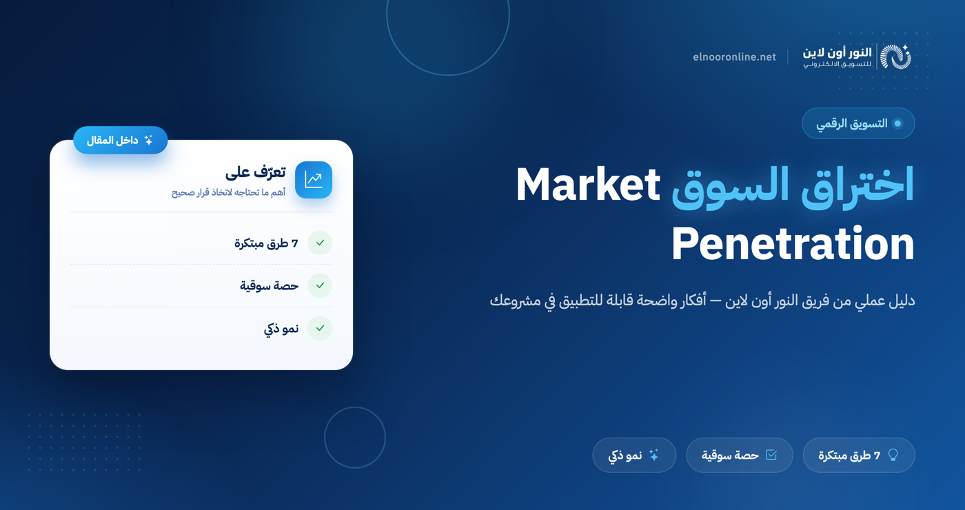 7 طرق مبتكرة لاختراق السوق Market Penetration