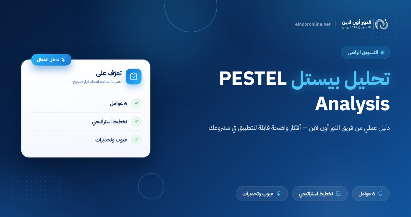 4 خطوات سهلة لتحليل بيستل PESTEL Analysis