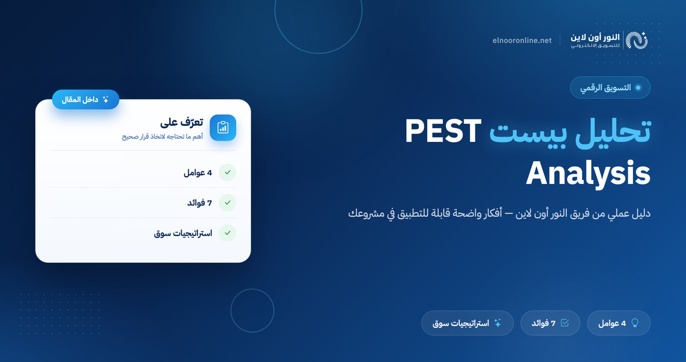 أبرز 3 أنواع في تحليل بيست PEST Analysis ، دليل شامل