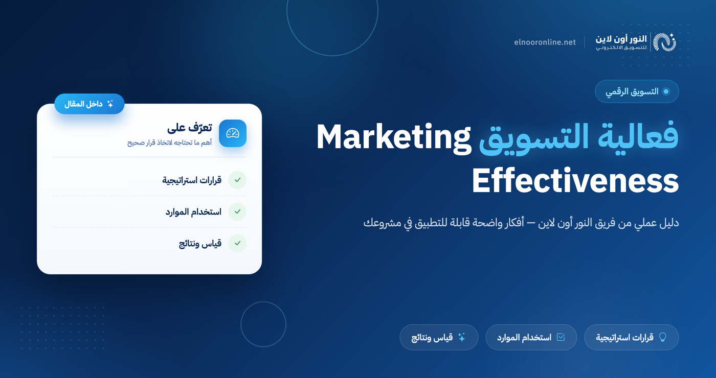 6 استراتيجيات لتحسين فعالية التسويق Marketing Effectiveness