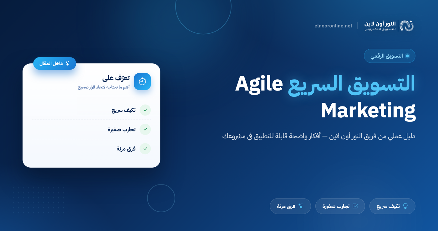 أسهل 6 خطوات في التسويق السريع Agile Marketing
