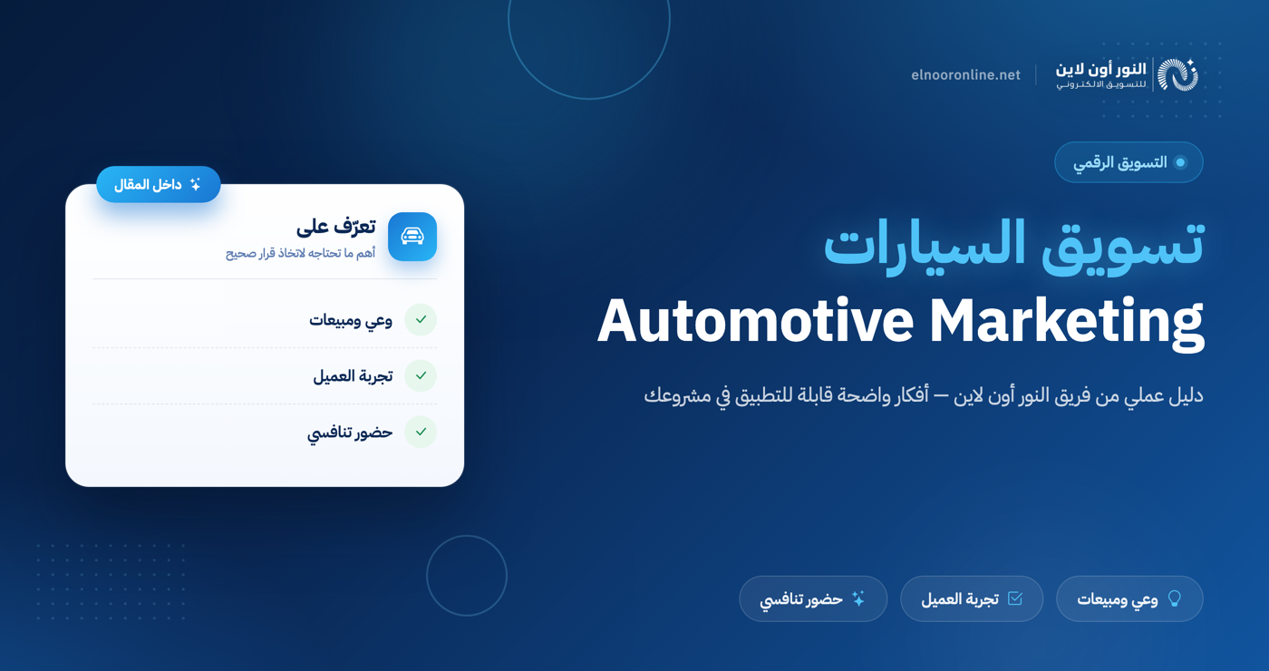 كل ما تحتاجه في تسويق السيارات Automotive Marketing