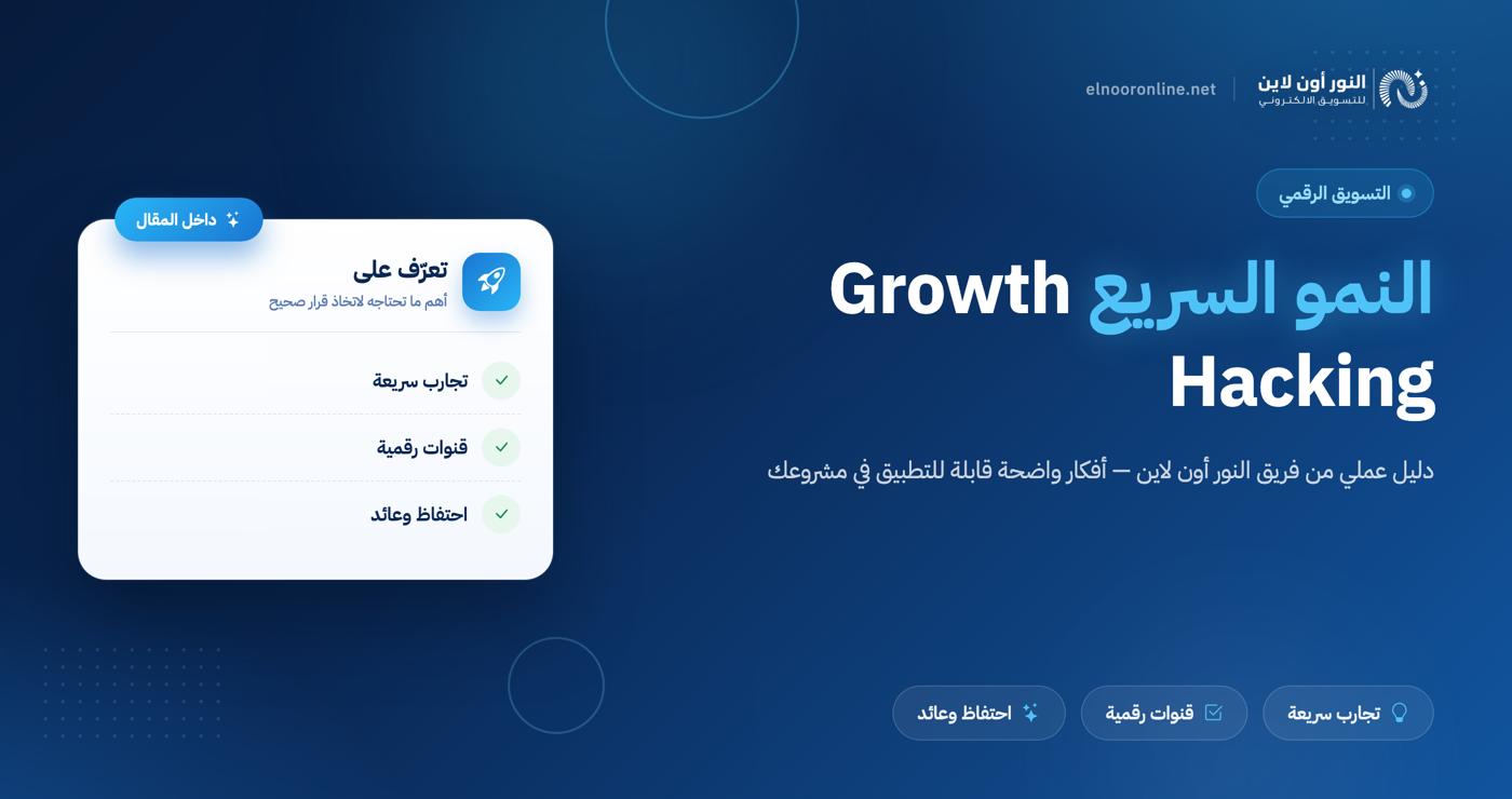 دليل استراتجية النمو السريع - Growth hacking!
