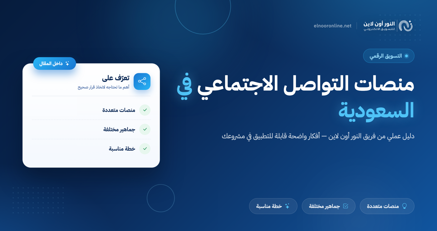 تسويق عبر اشهر برامج التواصل الاجتماعي في السعودية