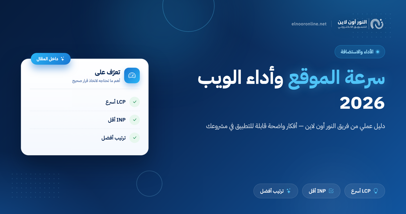 سرعة الموقع: كيف تؤثر على ترتيبك في جوجل ومبيعاتك؟
