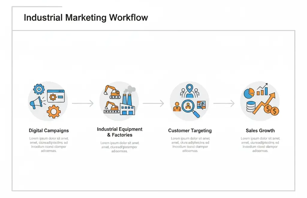 7 أسباب تجعلك تختار خدمات النور اون لاين في التسويق الصناعي Industrial Marketing
