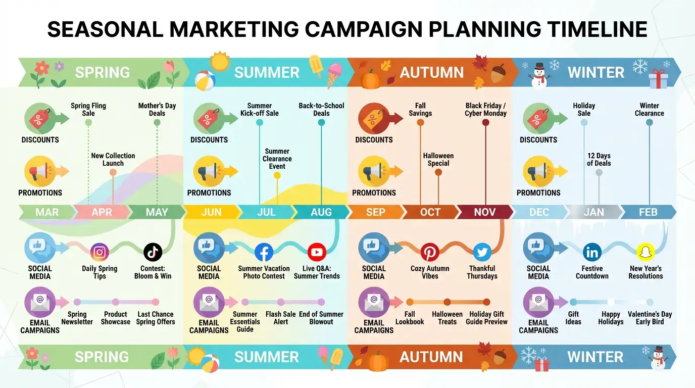 7 خطوات إنشاء Seasonal Marketing التسويق الموسمي
