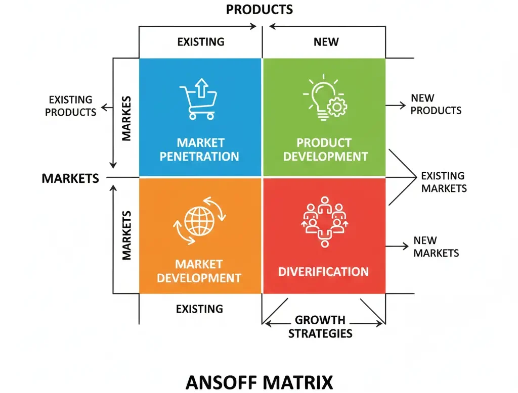 المخاطر المرتبطة بكل استراتيجية من استراتيجيات مصفوفة أنسوف Ansoff Matrix
