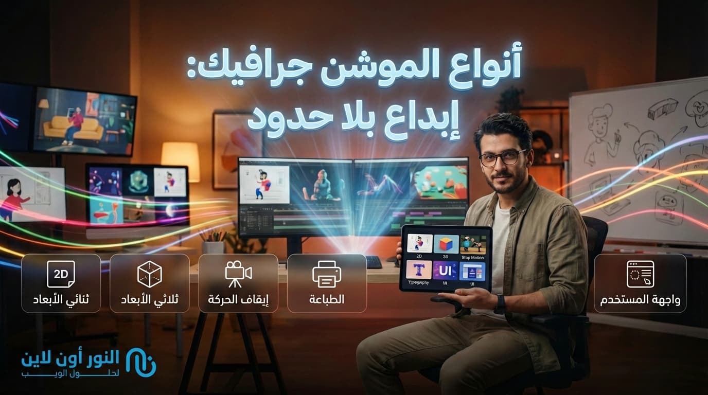 أنواع الموشن جرافيك وأهم استخدامات كل نوع في الأعمال