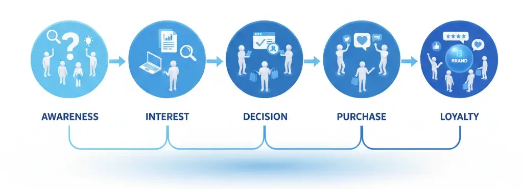 ما هي مكونات customer journey؟