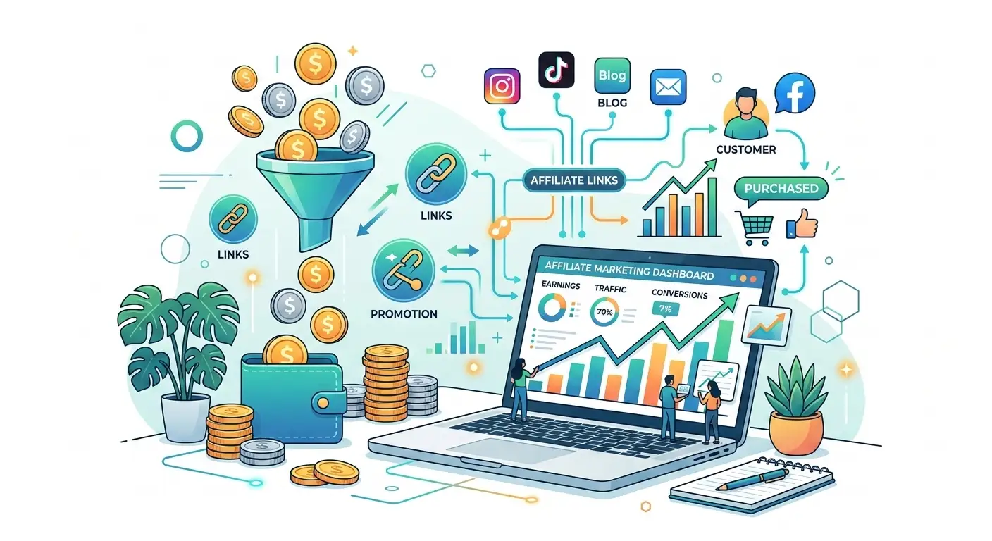 مراحل عملية التسويق بالعمولة - Affiliate Marketing
